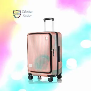 Portable Lightweight Luxury Spinner Suitcases Luggage Set 4 Wheels Hard Side Waterproof Trolley With Lock thumbnail-4