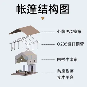 Outdoor Luxury Nomadic Tent Manufacturer Camping Homestay Scenic Spot Vacation Internet Celebrity Campsite Wooden Hotel Tent thumbnail-5