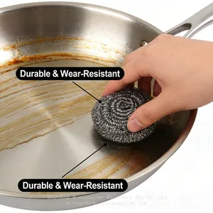 Wholesale Stainless Steel Scourer Kitchen Clean Steel Scourer Ball thumbnail-4