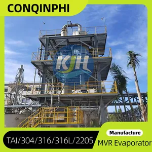 316L Stainless Steel Multi-effect MVR Evaporator, 150m² Heat Transfer Area, Low Fouling Design thumbnail-5