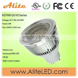 2012 New! Dimming High Quality,Low Price, 5W CRI83 LM79-08 GU10 LED Lamp thumbnail-1