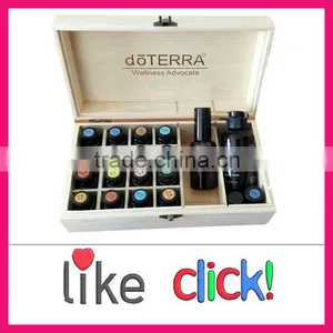 High Quality Factory Natural Unfinished Essential Oil Wood Box 18 Campartments of 5-100ml Bottle Size Quality Choice thumbnail-1