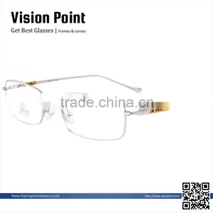Full-rim Half Titanium 2012 Latest Design Spectacle Eyewear Frames Made in China for Wholesale thumbnail-1