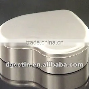 Plain Heart Shape Candy Packaging Metal Tin Box thumbnail-1