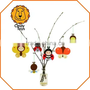DIY Wooden Decoration Craft Funny Little Insects 6 Pcs for Kids in Spring thumbnail-1