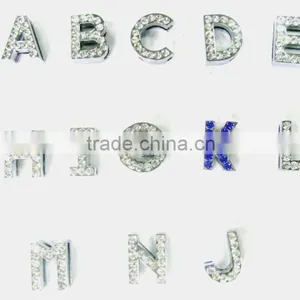 DIY 18 mm Rhinestone Slide Letters for 18 MM Strap .color Stone Letter thumbnail-1