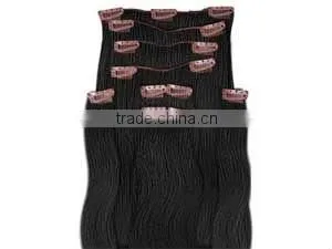 100% Virgin Cheap Brazilian High Quality Afro Hair Clip in Remy Half Wig Hair Extensions 200g thumbnail-1