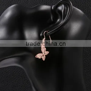 2015 New Arrival Butterfly Shape Arabic Gold Earring Designs for Girls thumbnail-6