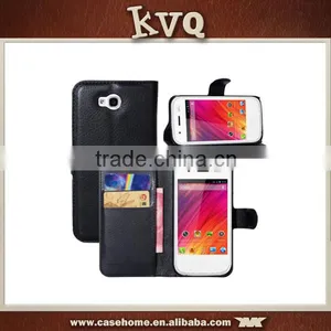 Lichi Pattern PU Leather Flip Cover for French Wiko IGGY Phone Case thumbnail-1