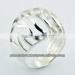 925 Sterling Silver Openwork Planet Silver Designer Ring thumbnail-1