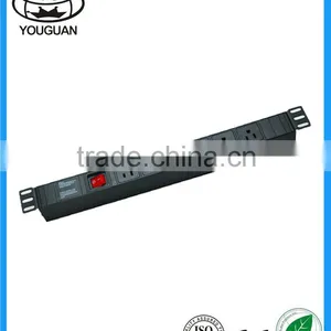 19''US Type Black Frame Socket Socket PDU for Network Cabinet thumbnail-1