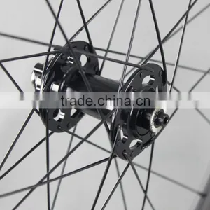 40mm Tubular 700c Road Disc Brake Carbon Wheel,bicycle Carbon Wheelset With Titamium Quick Release Double Disc Brake W40T thumbnail-5