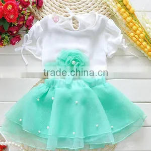 Bottom Price Hotsell Nice Skirt With Matching Long Sleeve Top, Applique Girls Short Sleeve Dresses, Sequin Beaded Prom Dress thumbnail-3