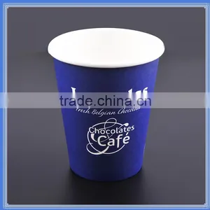 Custom Logo Printed Disposable Single Wall Coffee Paper Cups With Lids thumbnail-1