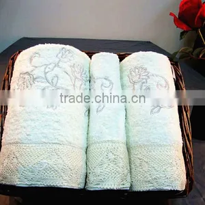 100% Cotton Guest Towel Sets Beige Color, Decoration Bath Towel Sets thumbnail-1