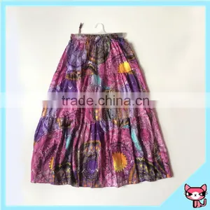 Multicolor Plus Size Polyester Pongee Skirt thumbnail-1