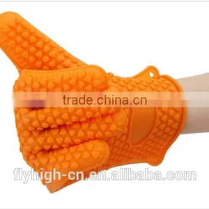 Heat Resistant Silicone Oven Gloves With Fingers thumbnail-1