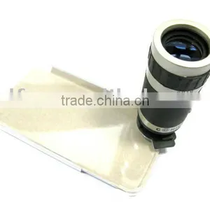 6x Zoom Telescope Lens With Crystal Back Case For IPhone 4 thumbnail-1