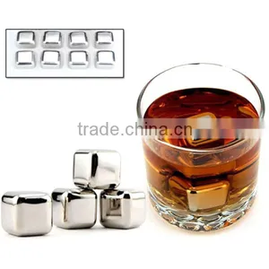 Whisky Ice Cubes BPA Free Stainless Steel Ice Cubes Reusable Ice Cubes for Wine thumbnail-5
