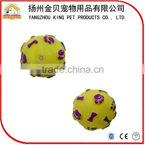 Eco Friendly Squeaky Color Rubber Vinyl Ball Dog Toy With Sounding thumbnail-5