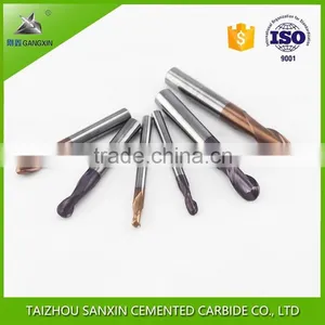 Solid Tungsten Carbide Tapered Ball Nose End Mills for Metal Working thumbnail-4