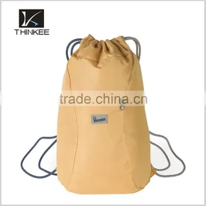 Wholesale Cheap Small Pink Polyester Outdoor Gym Backpack Drawstring Bag thumbnail-3