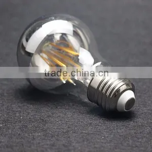 A19 Led Filament Bulb Half Chrome Mirrow Silver Painted Decorations Indoor thumbnail-1
