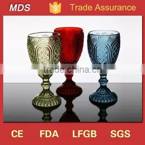 Drinkware Glass Colored Painted Types of Wine Glasses Patterns thumbnail-3