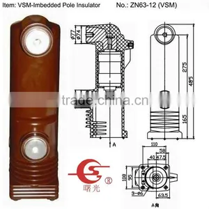 12kV ZN63-12(VSM) Vacuum Interrupter Embedded Poles for VCB thumbnail-1
