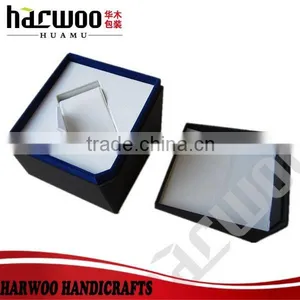 Wholesale Wood Leather Craft Black Luxury Present Packaging Custom Gift Box thumbnail-1