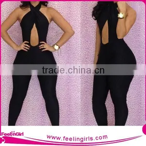 Wholesale Sexy Hallow Out Sleeveless Women Jumpsuit thumbnail-1