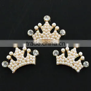 Lovely Pearl Crown Embellishment Flat Back,DIY Rhinestone Brooch Accessories thumbnail-2