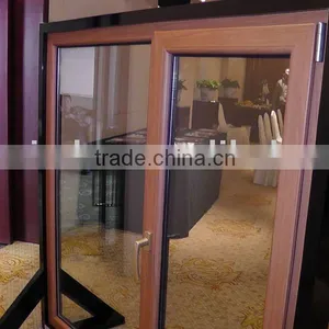 Casement Window, Wooden Color Pvc Window thumbnail-1
