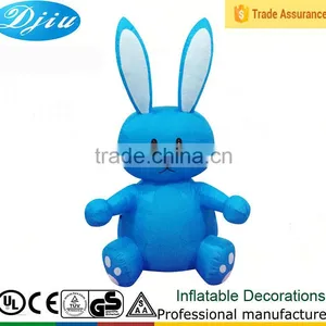 Inflatable Happy Easter Blue Rabbit for Indoor and Outdoor Party Decoration thumbnail-1