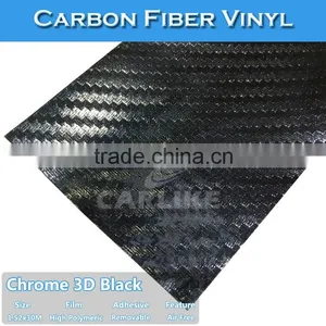 Removable Glue Carbon Fiber Sticker Paper Chrome Vinyl Car Wrap thumbnail-2