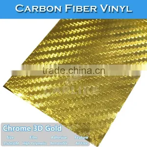 Removable Glue Carbon Fiber Sticker Paper Chrome Vinyl Car Wrap thumbnail-1