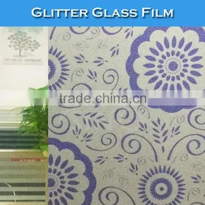 F014 Glitter Frosted Window Decoration Glass Designs Film thumbnail-3