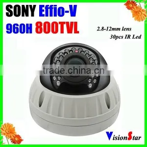 High Definition Camera SONY EFFIO-V 800TVL Super WDR Defog 3NDR 2.8-12MM Manual Zoom Lens IR Dome CCTV Camera Vision Star thumbnail-1