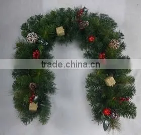 Wholesale Decorated Pine Needle Artificial Christmas Garland Quality Choice thumbnail-3