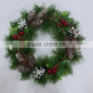 Promotion Green Pine Needel Decorative Wreath thumbnail-1