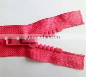 8# Plastic Resin Zipper Two Way Open End Double Slider Zipper Winter Coate Zipper Slider thumbnail-2