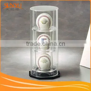 Small Clear Plexglass Acrylic Baseball Storage Display Box thumbnail-1