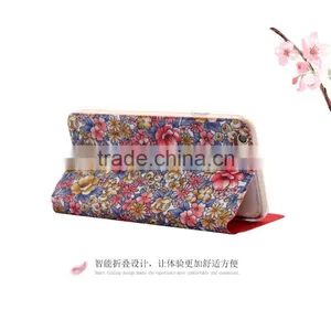 Lovely Floral Leather Case Flip Stand Phone Case With Card Slots For IPhone 6S thumbnail-2