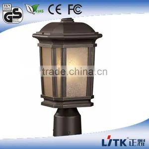 Portfolio Corrigan 14.12-in H Dark Brass Post Light thumbnail-5