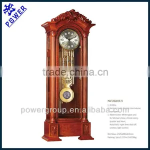 Grandfather Clock Ambila Wood German Made Hermle Nine Tubular Movement High Quality PW1566HR-9 thumbnail-1