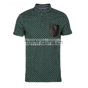 Custom Mens Quick Dry Spot Pure Cotton Moisture Transfer Polo Shirts thumbnail-3