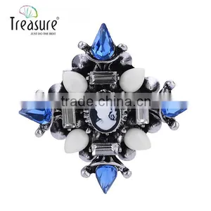 2015 New Products New Model With High Quality Artificial Flower Rhinestone Brooch Wholesale Jewelry China thumbnail-1