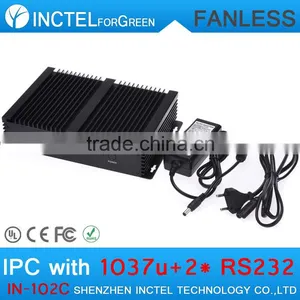 Fanless Mini Industrial PC Computer Workstation With 2 COM 4 USB 3.0 Intel Celeron 1037u Processor With 4G RAM Only thumbnail-3