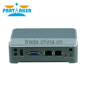 Industrial Fanless Nano Mini pc With 2 LAN BayTrail J1900 Quad Core 2.0GHz and BayTrail J1800 Quad Core 2.41GHz thumbnail-1