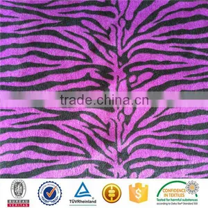 Animal Zebra Black Stripe Printed Velour for Sofa Cushion Pillow Garment thumbnail-1